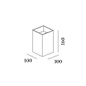Wever & Ducré Wandarmatuur voor buitenshuis BOX 4.0 up down, instelbaar IP65, zwart dimbaar