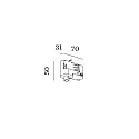 Wever & Ducré 3-fase adapter, wit