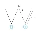 Wever & Ducré Accessory for WIRO - suspension set DECENTER 2.0 for 2 shades, 2x E27, with multi canopy, 260cm