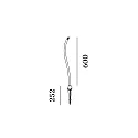 Wever & Ducré Lampvoet SWAM CURVED POLE 600, brons