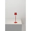 Zafferano Tafellamp op batterijen POLDINA MICRO IP65, rood dimbaar