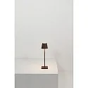 Zafferano Tafellamp op batterijen POLDINA MICRO IP65, corten (staal) dimbaar