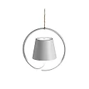 Hanglamp op batterijen POLDINA IP54, wit, gelakt dimbaar