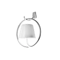 Batterij wandlamp POLDINA met handvat IP54, wit, gelakt dimbaar
