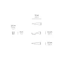 Zafferano Accessory for PENCIL MODULO LUCE Wall holder, set of 2, white