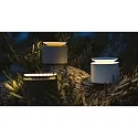Zafferano Tafellamp op batterijen PUSH-UP TAVOLO PRO cilindrisch, instelbaar, met diffuser IP54, wit, gelakt dimbaar