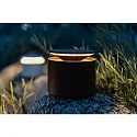 Zafferano Tafellamp op batterijen PUSH-UP TAVOLO PRO cilindrisch, instelbaar, met diffuser IP54, donkergrijs, gelakt dimbaar