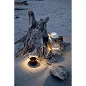 Zafferano battery table lamp PUSH-UP TAVOLO PRO cylindrical, adjustable, with diffuser IP54, rust, lacquered dimmable