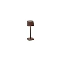 battery table lamp OFELIA MICRO IP65, rust dimmable